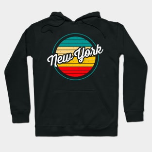 New York - Retro Sunset Hoodie